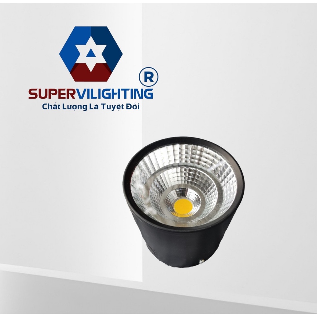 Đèn bơ SuperVilighting, MS Bơ-7-11, Công suất 7w-11w, AC220V, trang trí trần nhà, lấy sáng shop, quán. Bảo hành 24 tháng