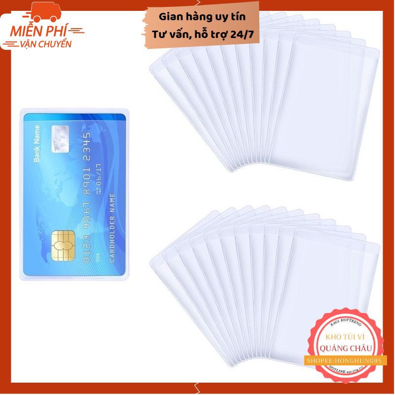 Combo 20 chiếc Vỏ Bọc Thẻ ATM, Bao Túi Đựng Thẻ Sinh Viên, Nhân Viên, Học Sinh, Card Visit, CMND, Căn Cước Công Dân, Bằn