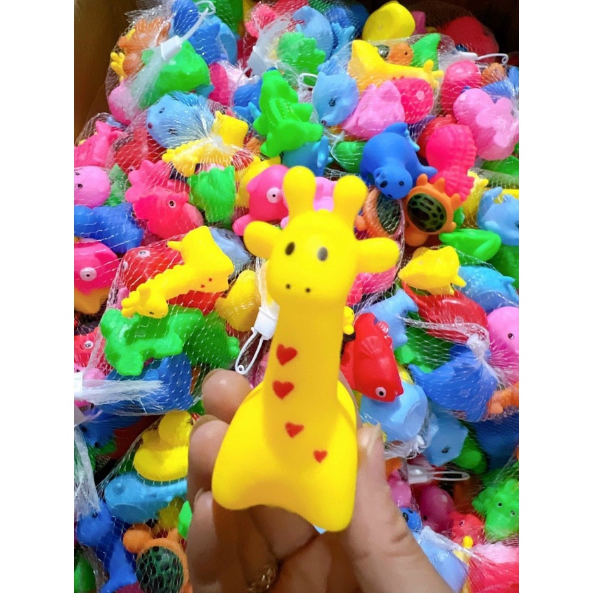 Đồ chơi nhà tắm, set 12 thú thả bồn tắm cho bé, có tiếng kêu thu hút bé