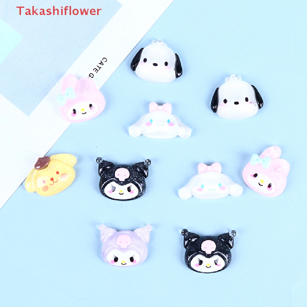 Set 10 Phụ Kiện Trang Trí Điện Thoại / Tủ Lạnh Hình Nhân Vật Anime Sanrio DIY