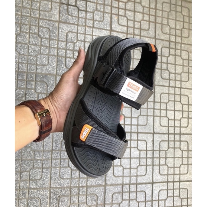Giày sandal quai hậu nam nữ Trido cao cấp quai ngang đi êm, siêu nhẹ, khoá zip - HÌNH CHỤP THẬT