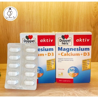 Viên uống bổ sung Canxi phòng ngừa loãng xương Doppelherz Magnesium + Calcium + D3