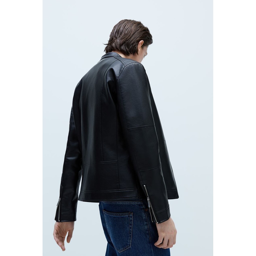 ÁO KHOÁC DA ZARA MAN BIKER JACKET CHÍNH HÃNG