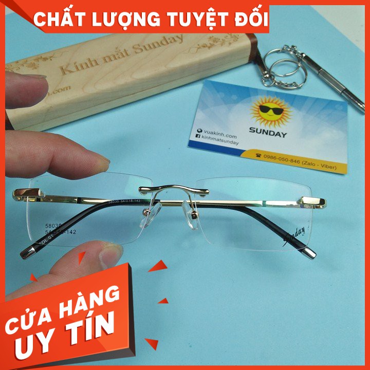 Gọng kính cận không viền Sunday V18-B35C