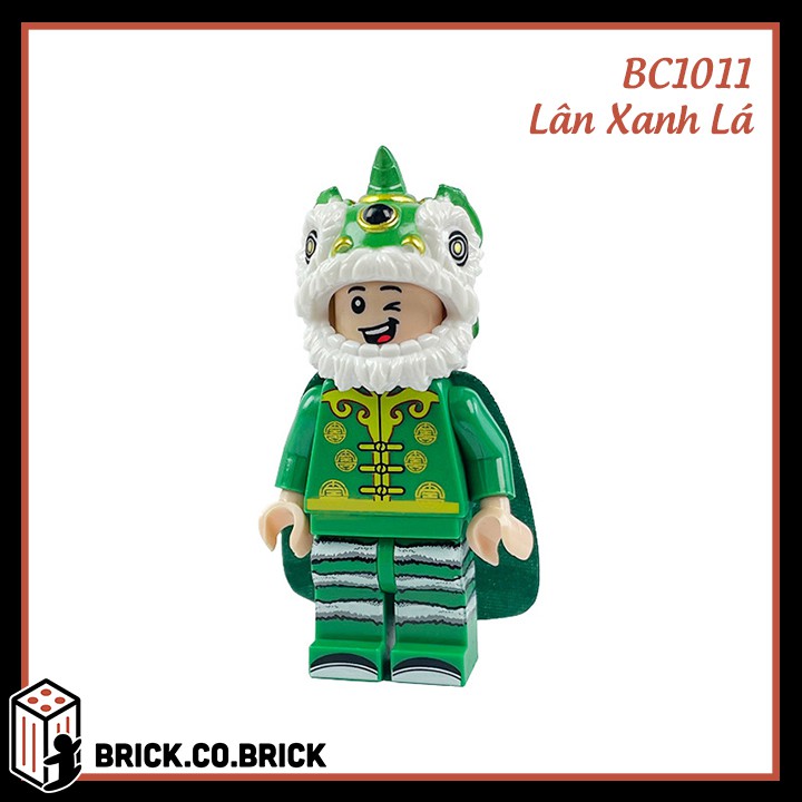 Lego Múa Lân Sư Tử Mạ Bạc Mô Hình Lân Đỏ Lân Vàng Đồ Chơi Lắp Ráp Non Lego Và Minifigure Hàng Chất Lượng Cao BC1001