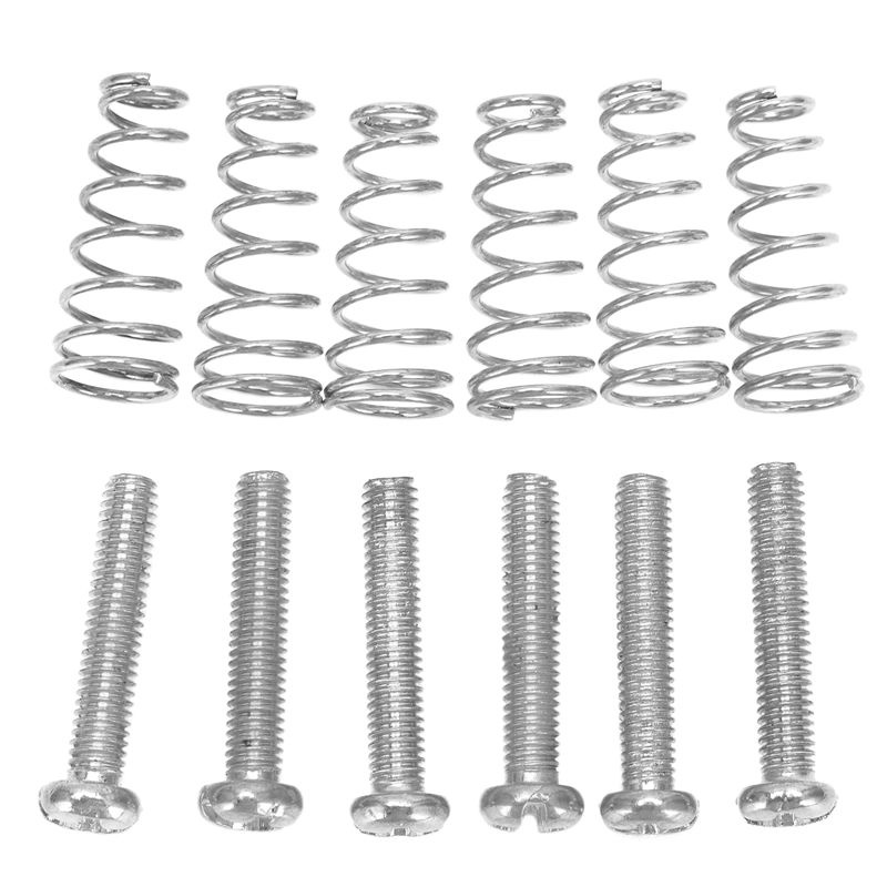 Bộ 6 Phụ Kiện Gắn Dây Đàn Ghi Ta Điện Hình Nón Có Lò Xo Và Ốc Vít