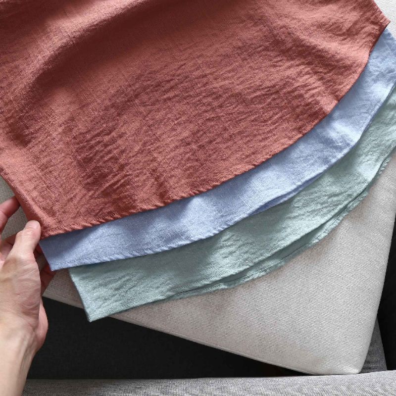 [bigsize < 130kg] Áo sơ mi nam tay ngắn cổ trụ vải đũi bigsize | BigBuy360 - bigbuy360.vn