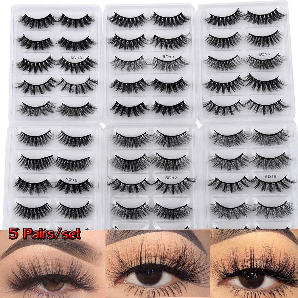 Xiantin Set 5 Cặp Hộp Đựng Lông Mi Giả SKONHED Phong Cách Giáng Sinh
