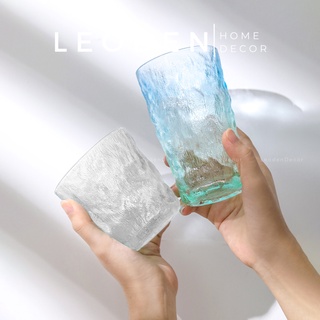 Ly thủy tinh decor chịu nhiệt vân nhám phong cách Hàn Quốc, cốc thuỷ tinh chịu nhiệt – LEODEN Decor