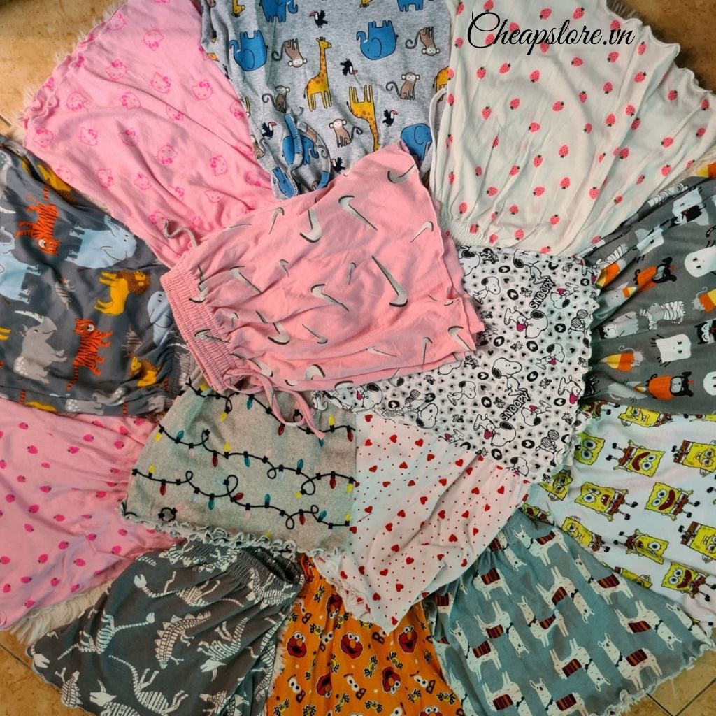Quần đùi nữ mặc nhà cute🌸 Short thun xòe nhiều hoạ tiết cạp chun 🌸 Quần ngủ vải cotton mịn mát co giãn hot 2021 A34