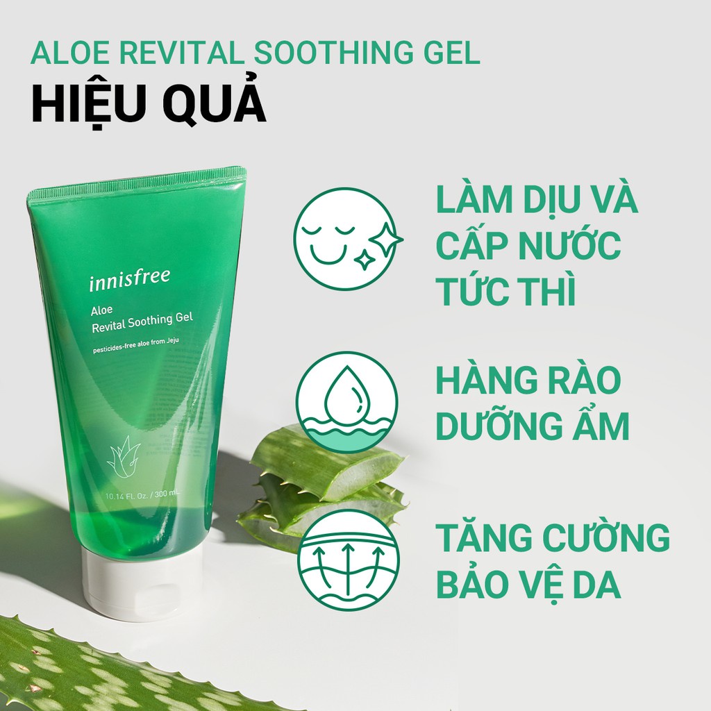 Gel Lô Hội Giữ Ẩm Đa Năng Innisfree Aloe Revital Soothing Gel 300ml