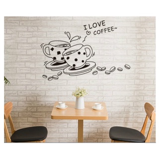 Decal trang trí tường - Love Coffe
