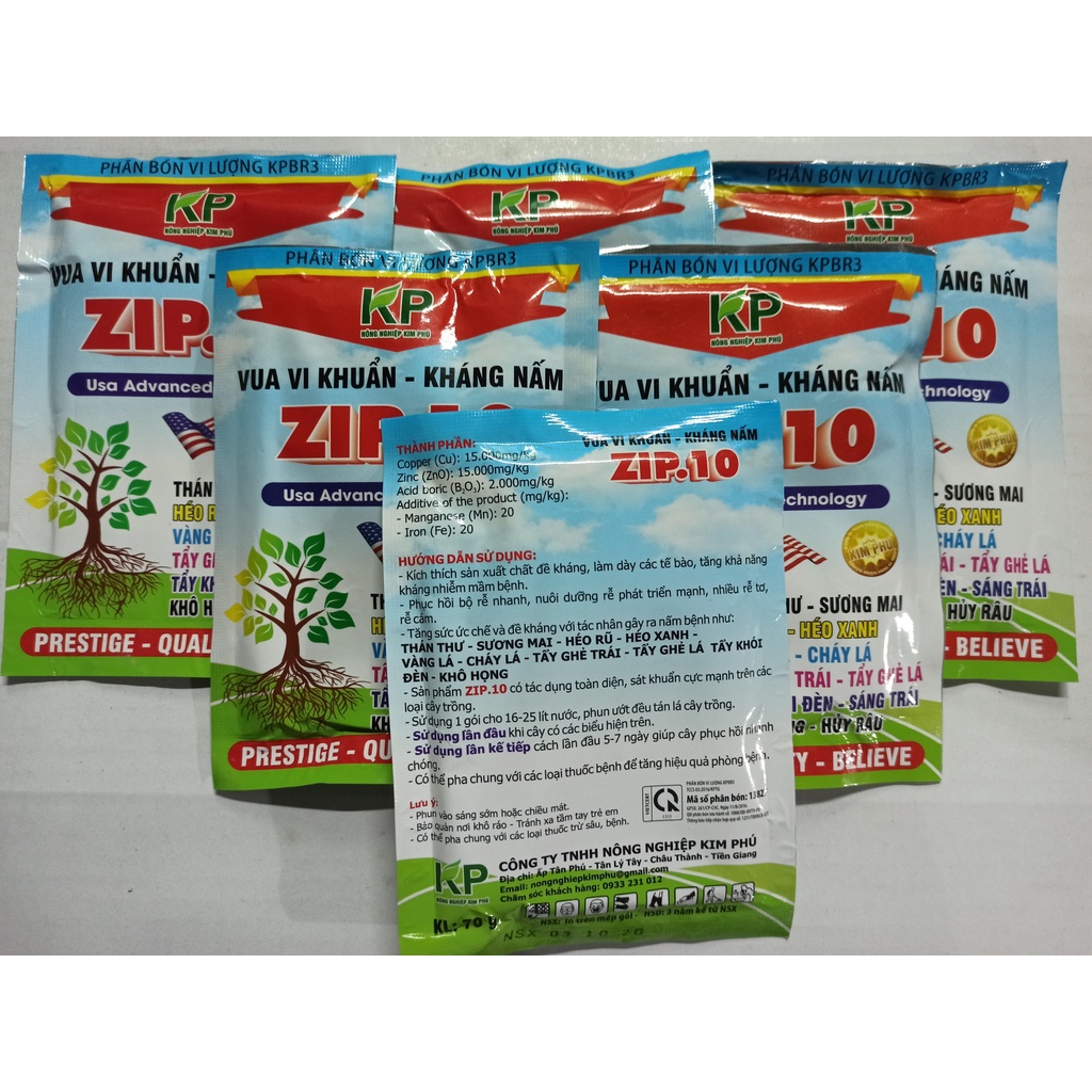 Vua vi khuẩn - kháng nấm ZIP.10 - Gói 70g