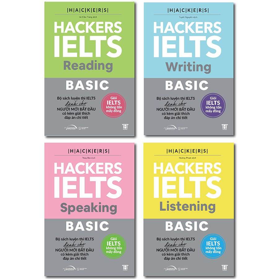 Sách - Combo Hackers Ielts Basic (Bộ 4 Cuốn)