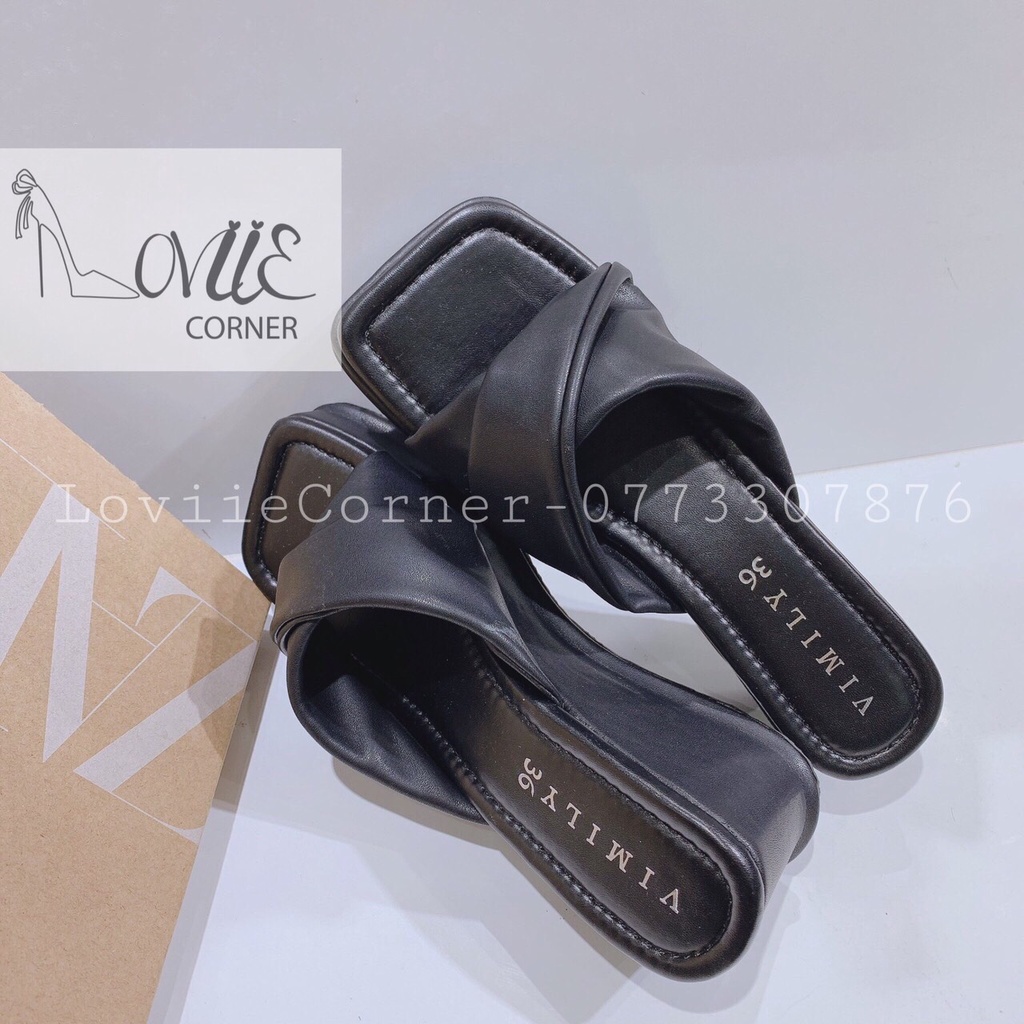 LOVIIECORNER - DÉP ĐẾ XUỒNG 7 PHÂN QUAI CHÉO  - DÉP  NỮ 7CM QUAI MẢNH ĐẾ CAO 7 PHÂN   D211014