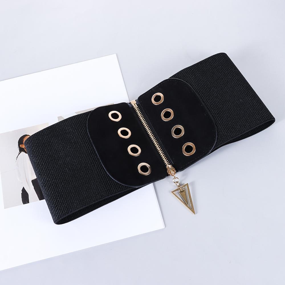 Thắt Lưng Khóa Kéo Hình Tam Giác Thời Trang Cho Nữ