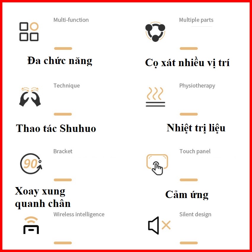 Máy massage chân Sauron, bấm huyệt giảm đau nhức bàn chân, sưởi hồng ngoại có remote