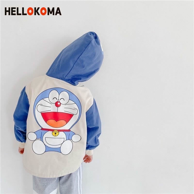 Áo Khoác Hoodie Hai Mặt In Hoạt Hình Robot Mèo Thời Trang Dành Cho Trẻ 2022