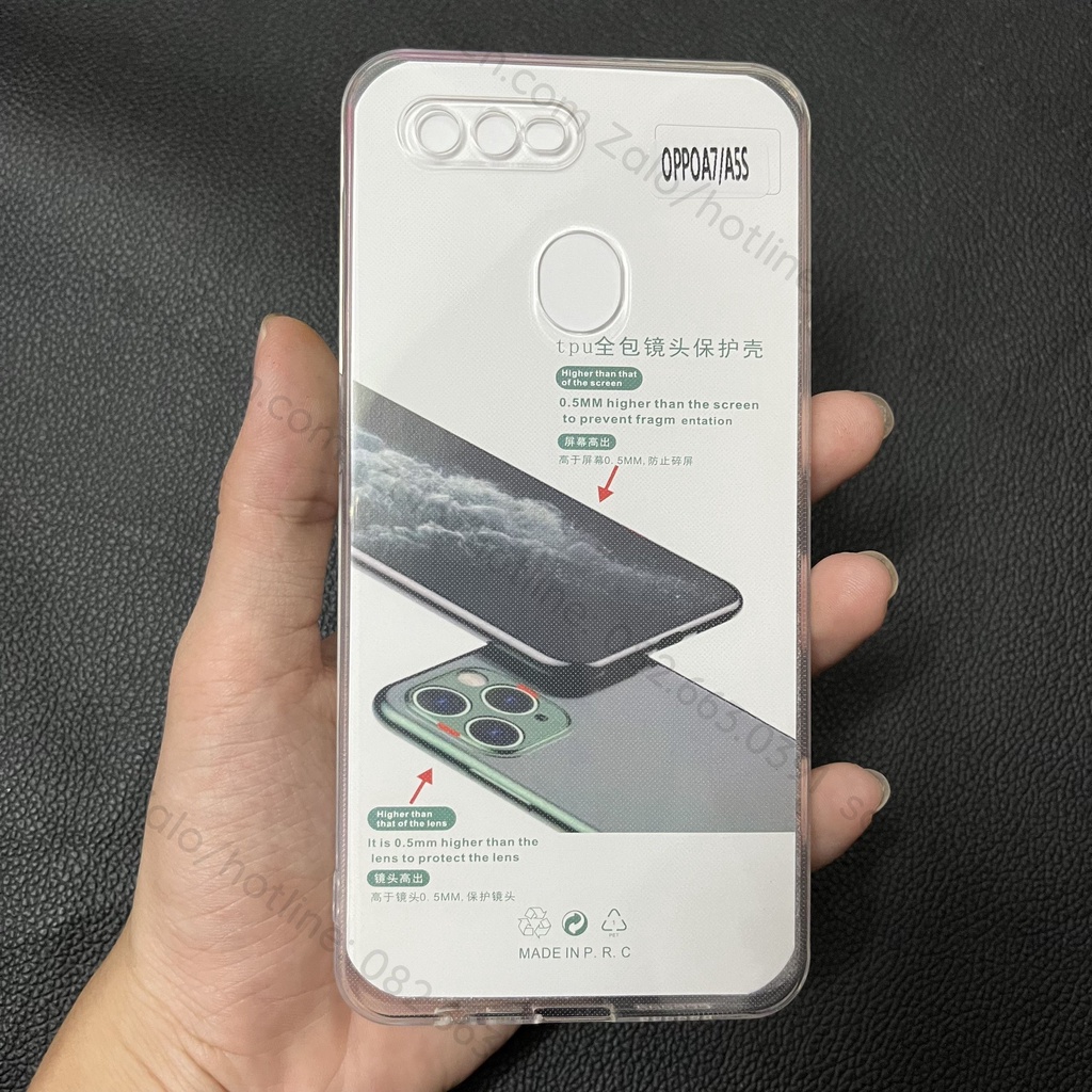 Ốp lưng Oppo A7/ Oppo A5S/ Oppo A12 dẻo đen và dẻo trong suốt, chống sốc bảo vệ camera bền đẹp