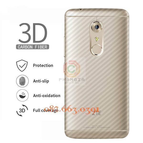 Miếng dán skin carbon ZTE Axon 7