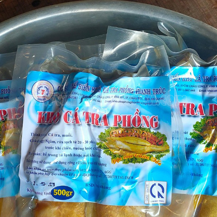 500gr Khô Cá Tra Phồng Thanh Trúc Châu Đốc Hút Chân Không Loại Ngon Vừa Ăn