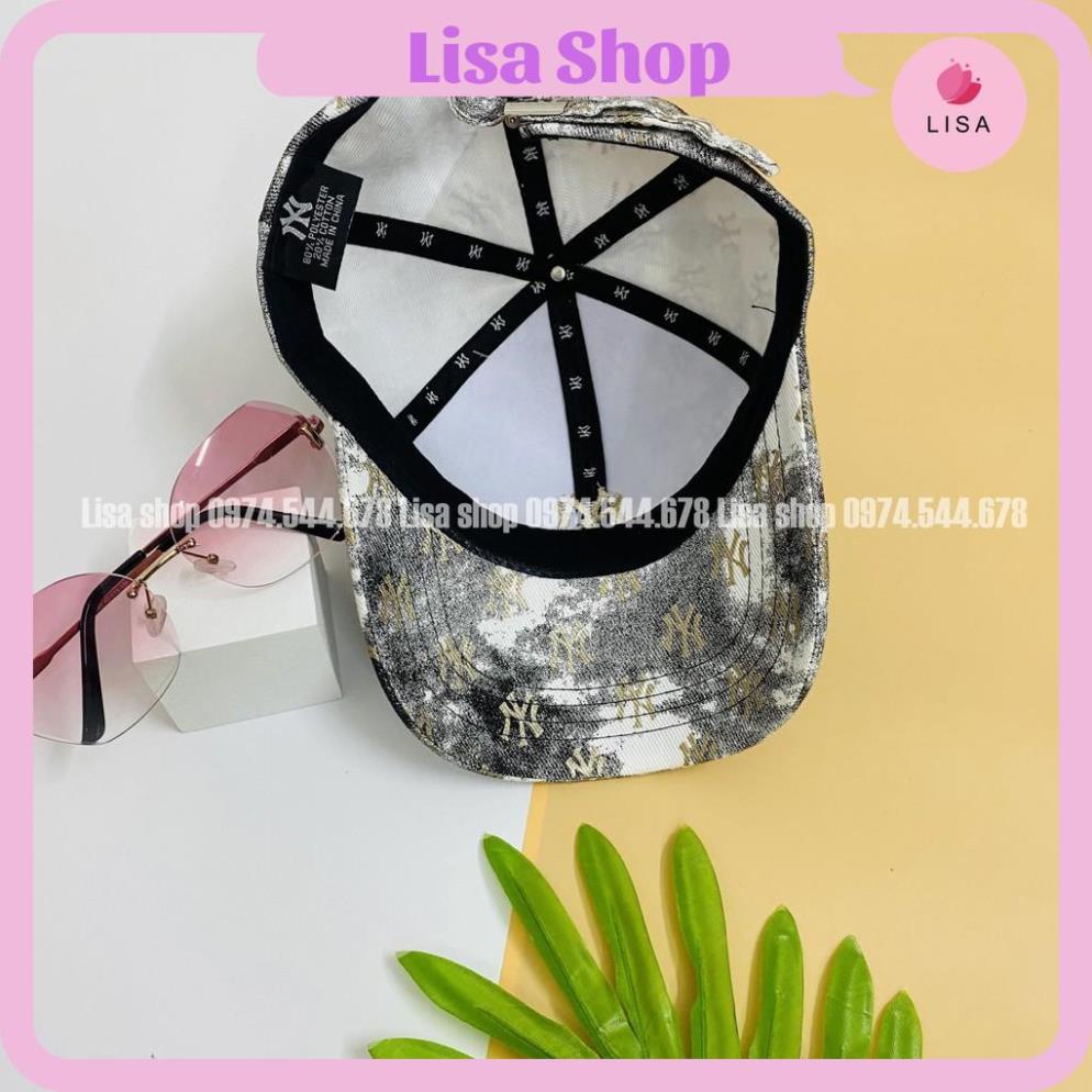 [HOTTREND- CAO CẤP] Mũ lưỡi trai, nón lưỡi trai thêu logo chữ, họa tiết loang cực phong cách cho nam, nữ Lisa, M36