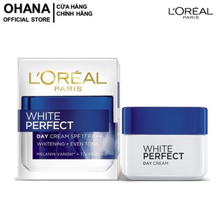 Kem Vitamin Dưỡng Trắng, Mờ Thâm Mụn L'oreal Paris White Perfect Day Cream SPF17 PA++ 50ml (Kem Ngày)
