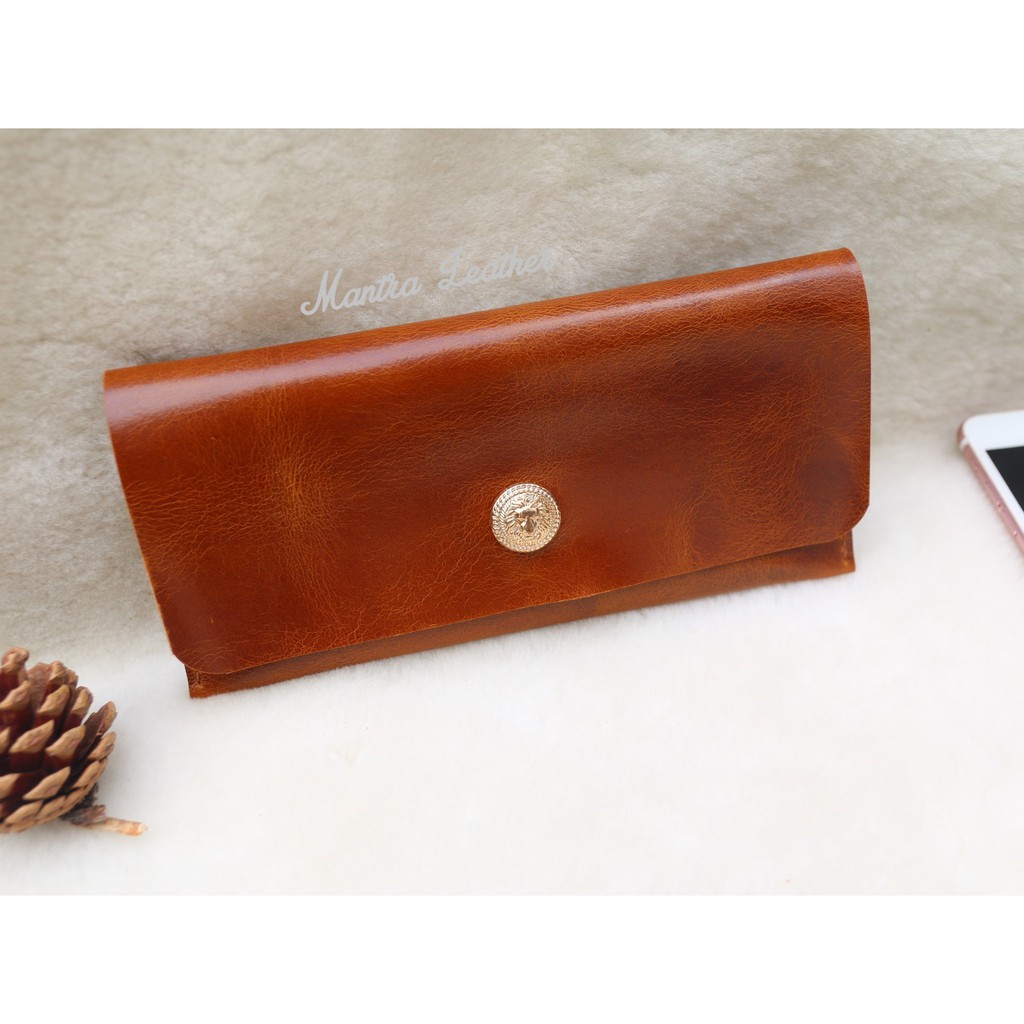 Ví Ngang Cầm Tay Nam Nữ Da Bò Pullup Handmade