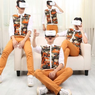 RKính thực tế ảo 3D VR Box giá siêu rẻ phiên bản 2 tặng tay cầm chơi game F1z