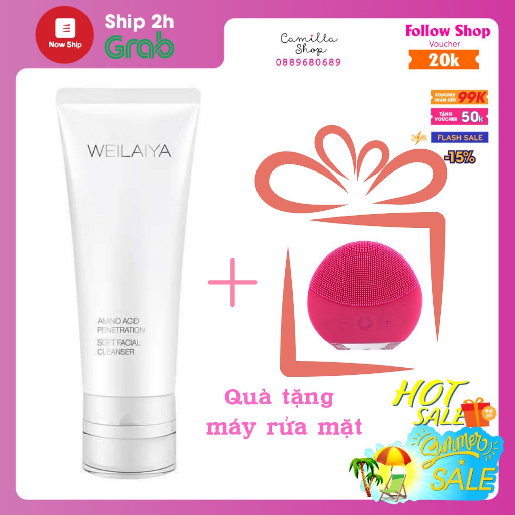 Sữa rửa mặt sạch dịu nhẹ WEILAYA AMINO ACID PENETRATION SOFT FACIAL CLEANSER