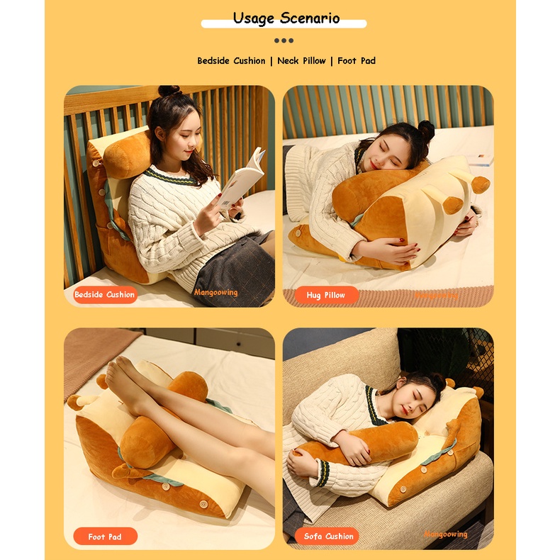 Gối Tựa Lưng Hình Bánh Mì Nướng Bằng Cotton Cao Cấp
