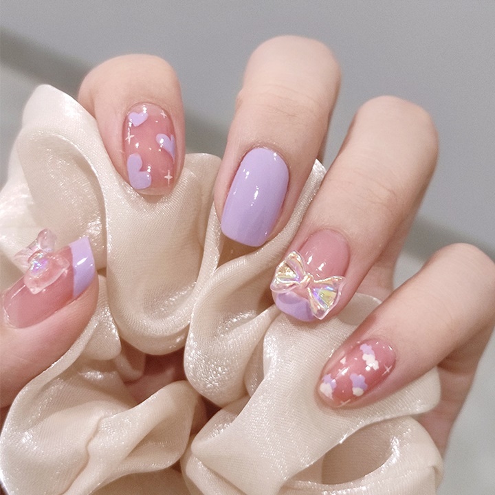 Túi 50 Charm Nail Nơ Màu Thạch 7 Màu, Phụ Kiện Nail - Vani Store