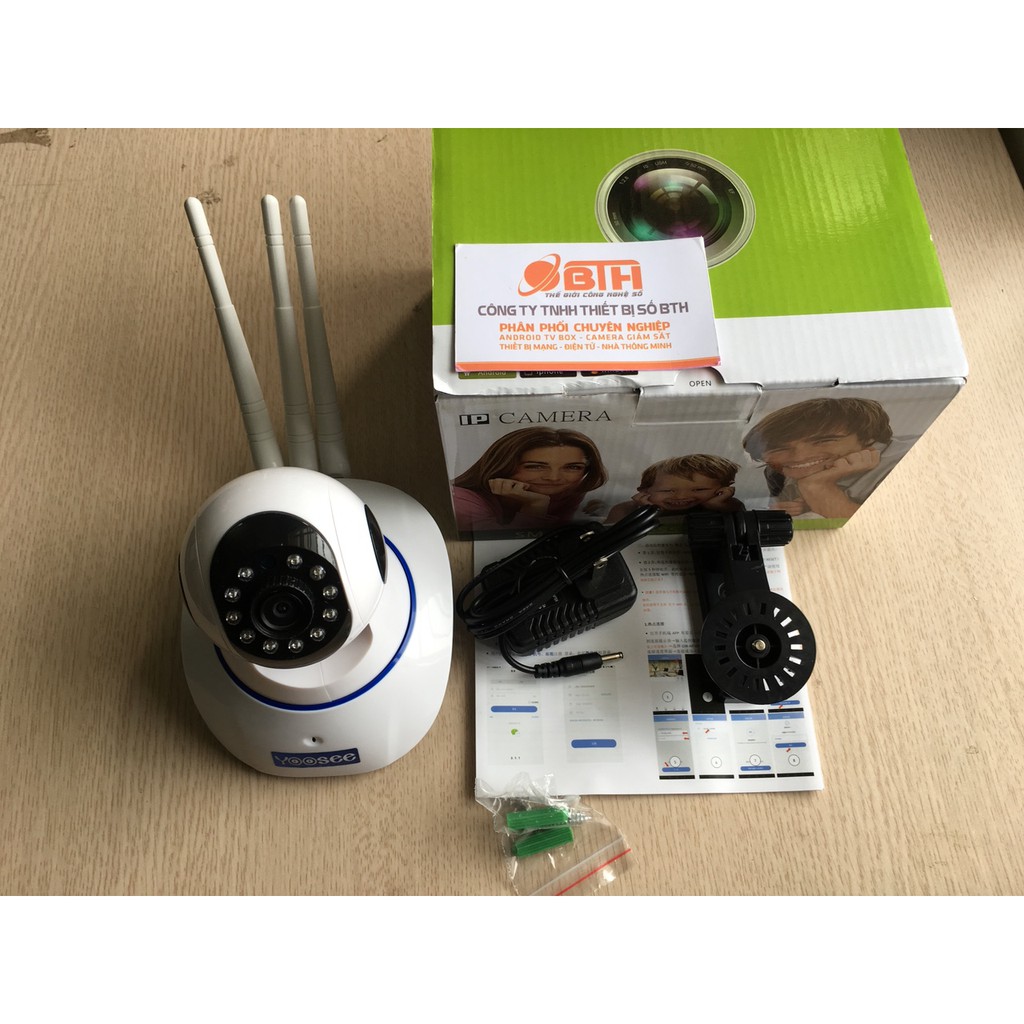 [Mã 159ELSALE hoàn 7% đơn 300K] Camera IP Yoosee 2.0 chuẩn Full HD 1080P + 3 râu