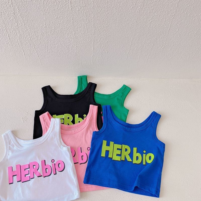 Áo lá yếm in chữ mới mùa hè Hàn Quốc cho nữ