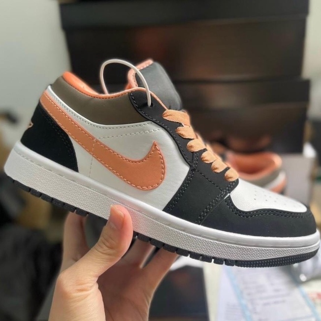 Giày thể thao jordan1 peach cổ thấp, giày sneaker jordan hồng đào cổ thấp nam nữ hàng cao cấp
