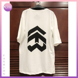 🍎Quynnh🍎 ÁO 5THEWAY BIGLOGO TRẮNG ĐEN BASIC TEE OVERSIZE