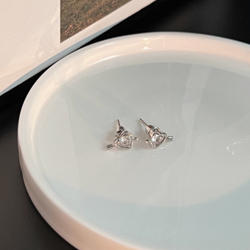 Khuyên Tai Hình Trái Tim Đơn Giản Phong Cách Hàn Quốc