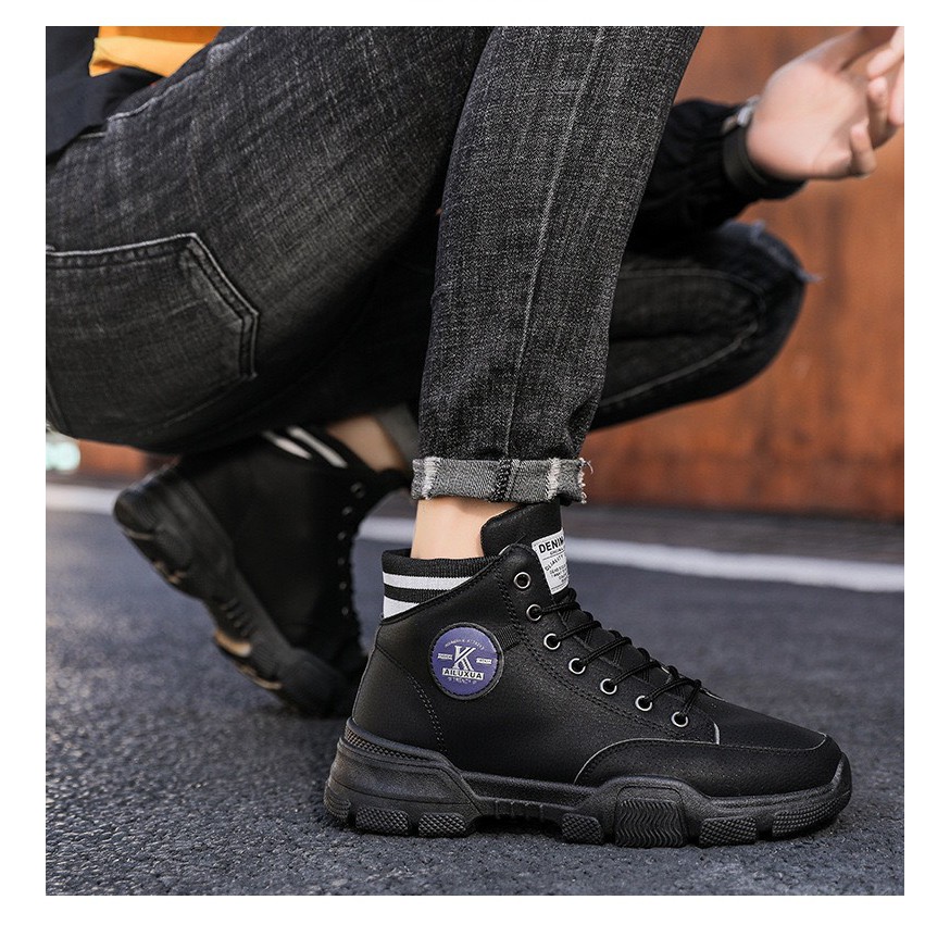 Giày cổ cao nam thời trang aluxua cổ kẻ siêu ngầu | BigBuy360 - bigbuy360.vn