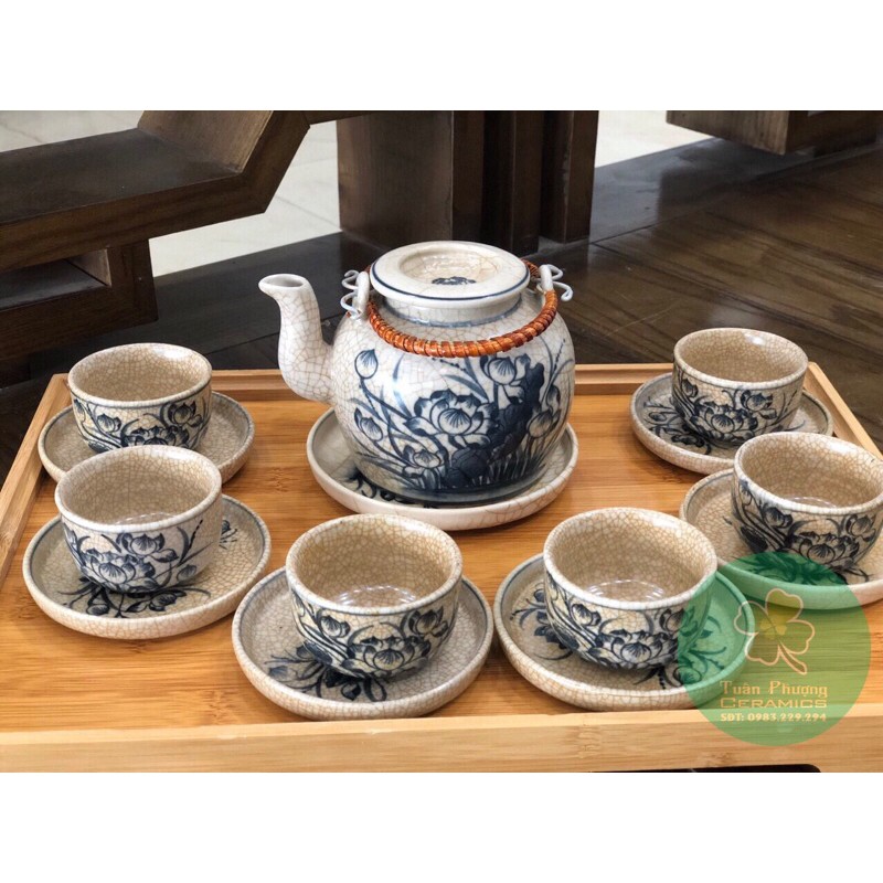 Lẻ chén, đĩa, ấm , nắp hàng men rạn