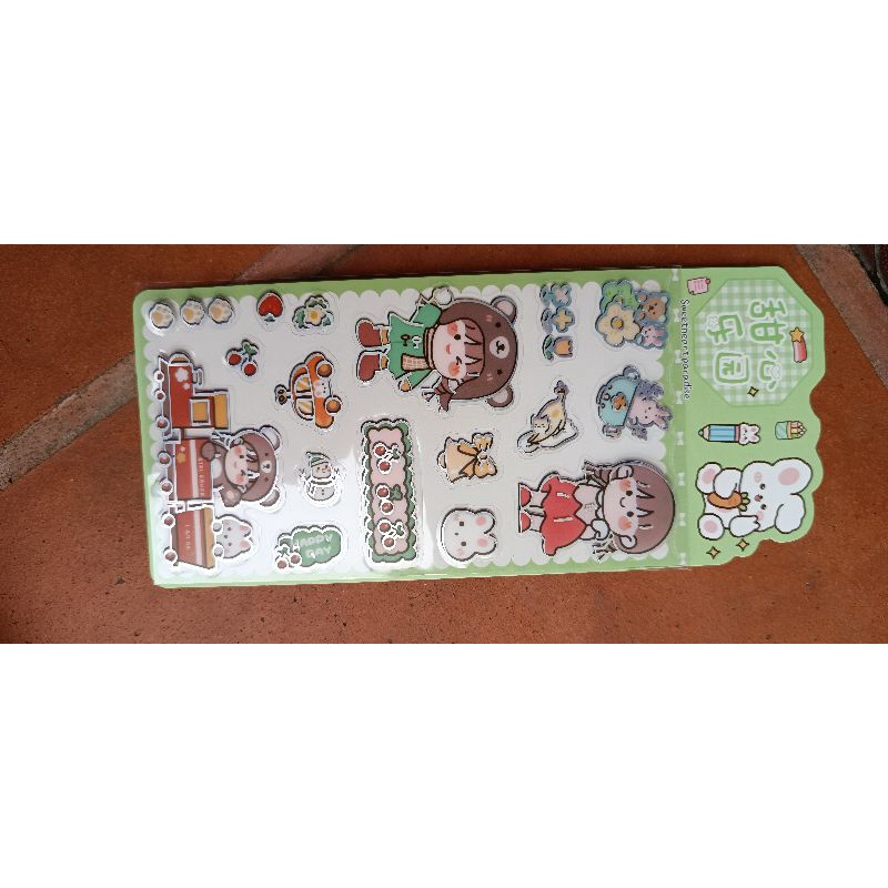Vỉ 20 bộ hình dán soft cute [ 20 bộ x 2 tờ]