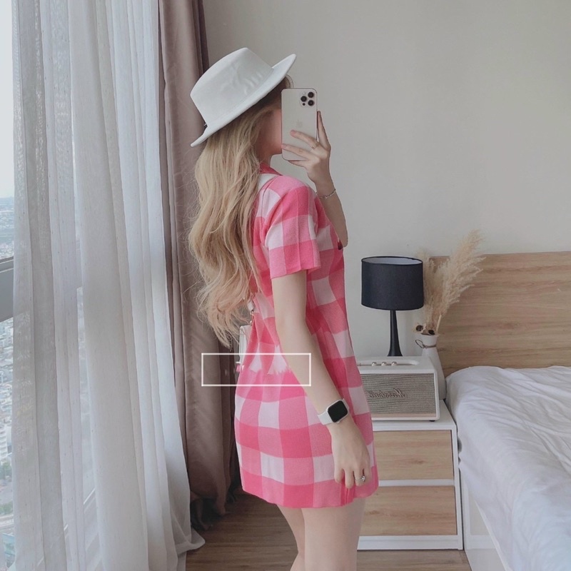 Đầm len  body thỏ hồng