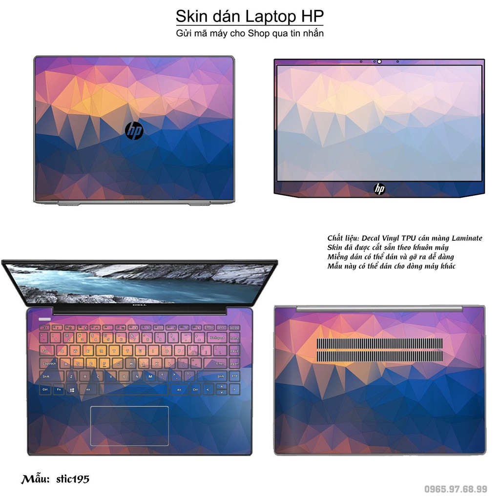 Skin dán Laptop HP in hình Hoa văn sticker _nhiều mẫu 32 (inbox mã máy cho Shop)