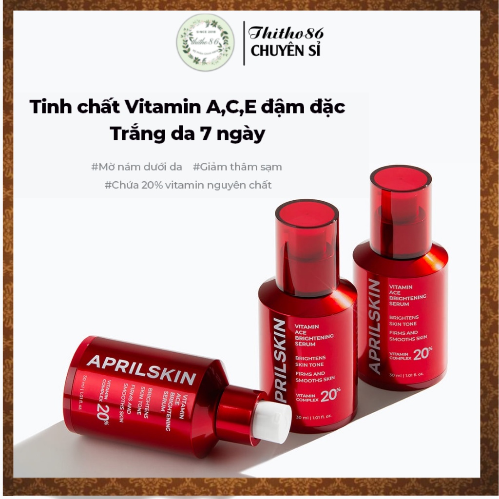 Tinh Chất Trắng Da Giảm Thâm Nám APRILSKIN Vitamin A-C-E Brightening Serum 30ml