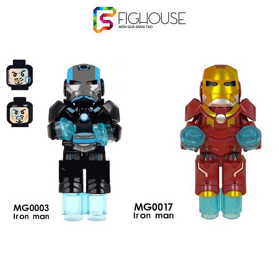 Xếp Hình Minifigures Siêu Anh Hùng Iron Man Full Giáp - Đồ Chơi Lắp Ráp non-lego MG0017 MG0003 [C9]