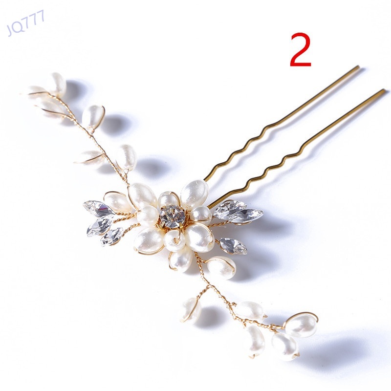Kẹp Tóc Hình Hoa Đính Hạt Ngọc Trai