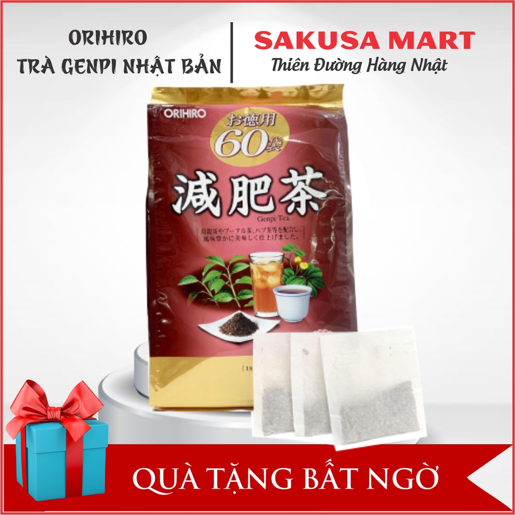 Trà genpi orihiro Nhật Bản hỗ trợ giảm mỡ thừa mỡ bụng 60 gói/túi