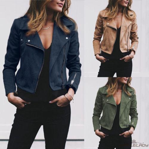 ☛☏❤Women's Fashion Classic Bomber Jacket Coat Clothes Outwear Zip Up Windbreaker