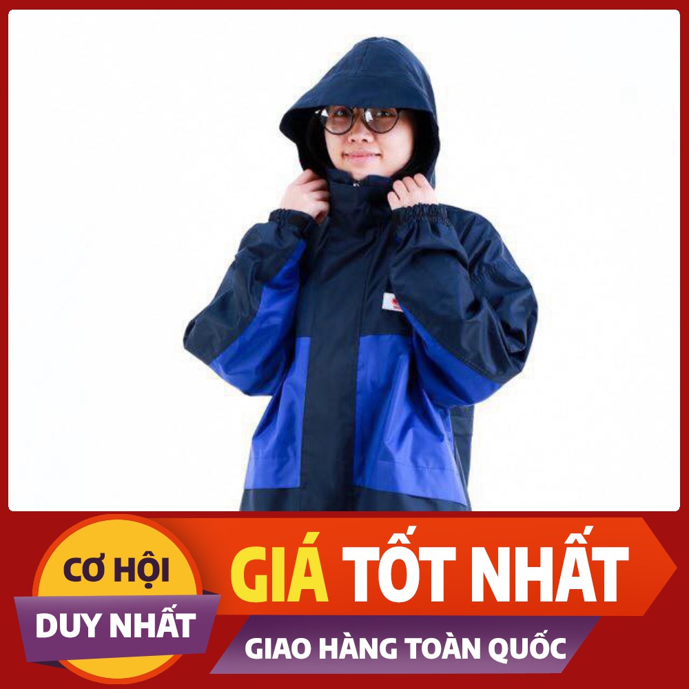 [GIẢM GIÁ SỐC]- Bộ quần áo mưa khóa kéo có mũ kèm 2 túi cao cấp Thành Nam -[shop uy tín]