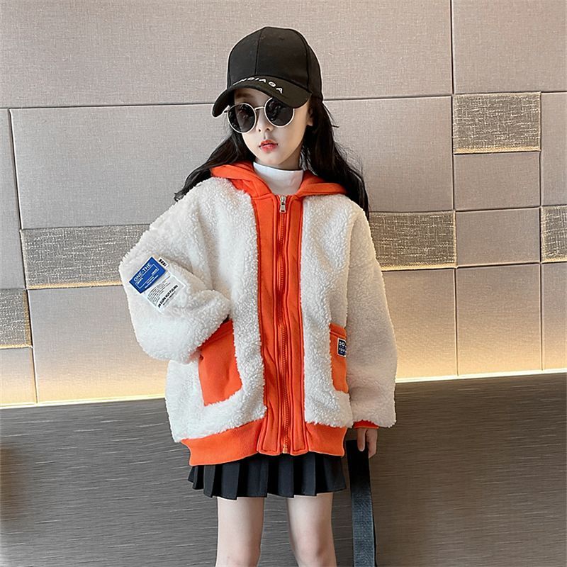 Áo Khoác Lông Cừu Dày Phong Cách Mới Cho Bé Gái