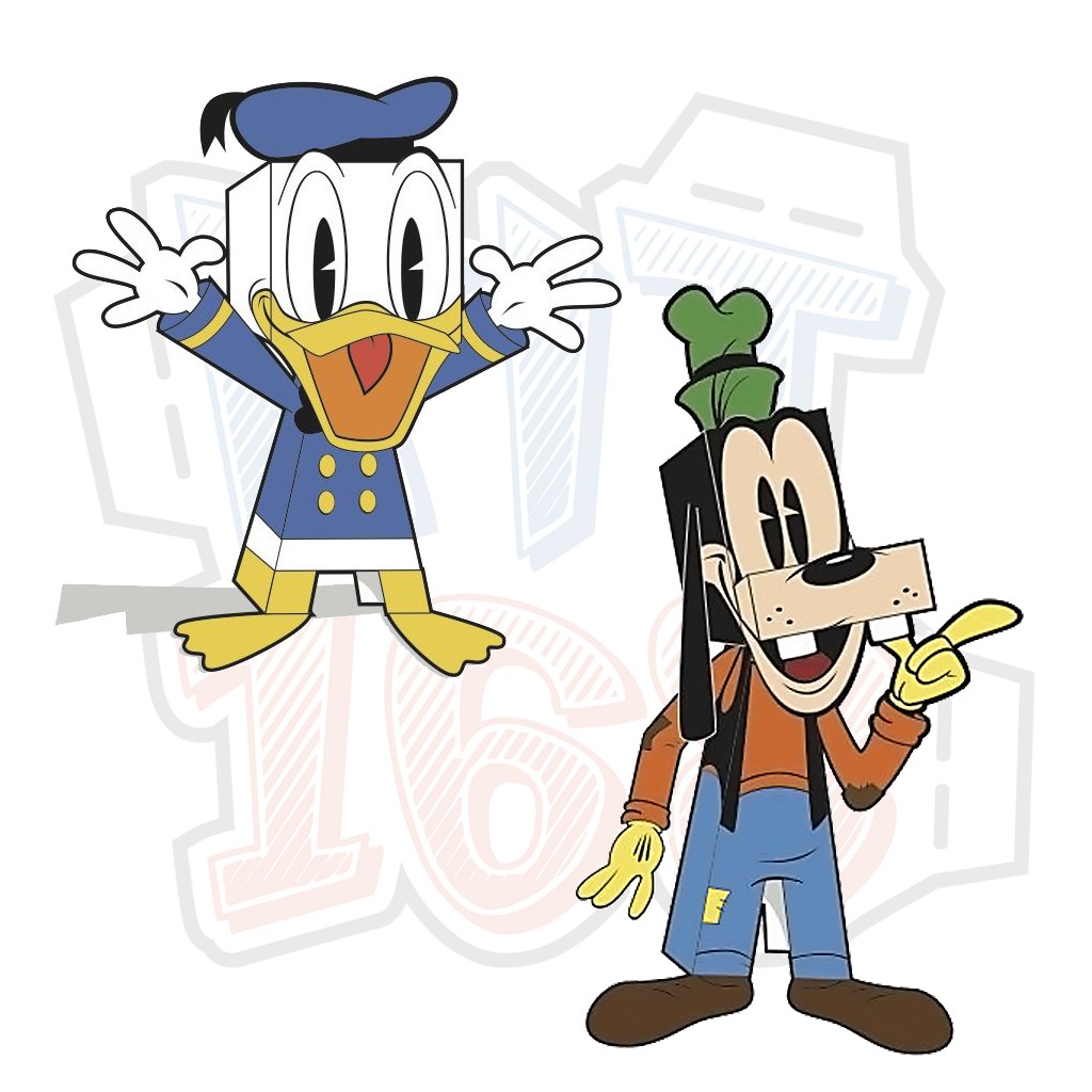 Mô hình giấy Anime Goofy &amp; Donald - Disney